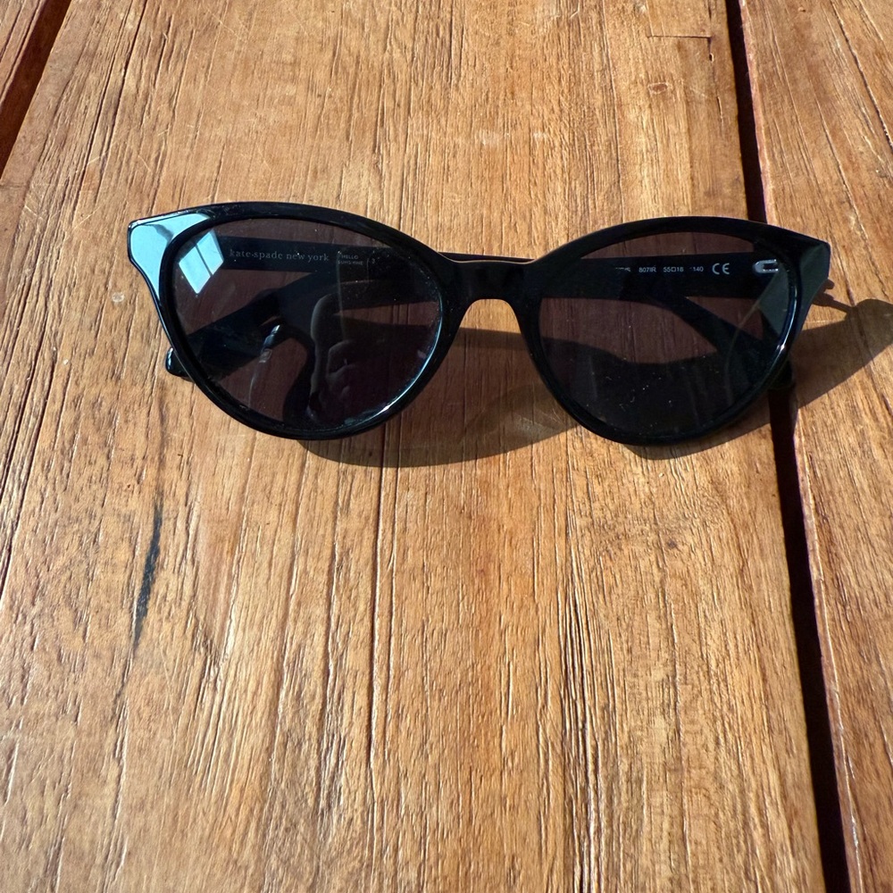 Black Kate Spade Adeline Cat-Eye Sunglasses